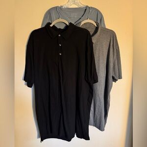 FRESH CLEAN THREADS Lot of 3 Men's StratuSoft Shirts - Size 3XLT Tall Black/Gray
